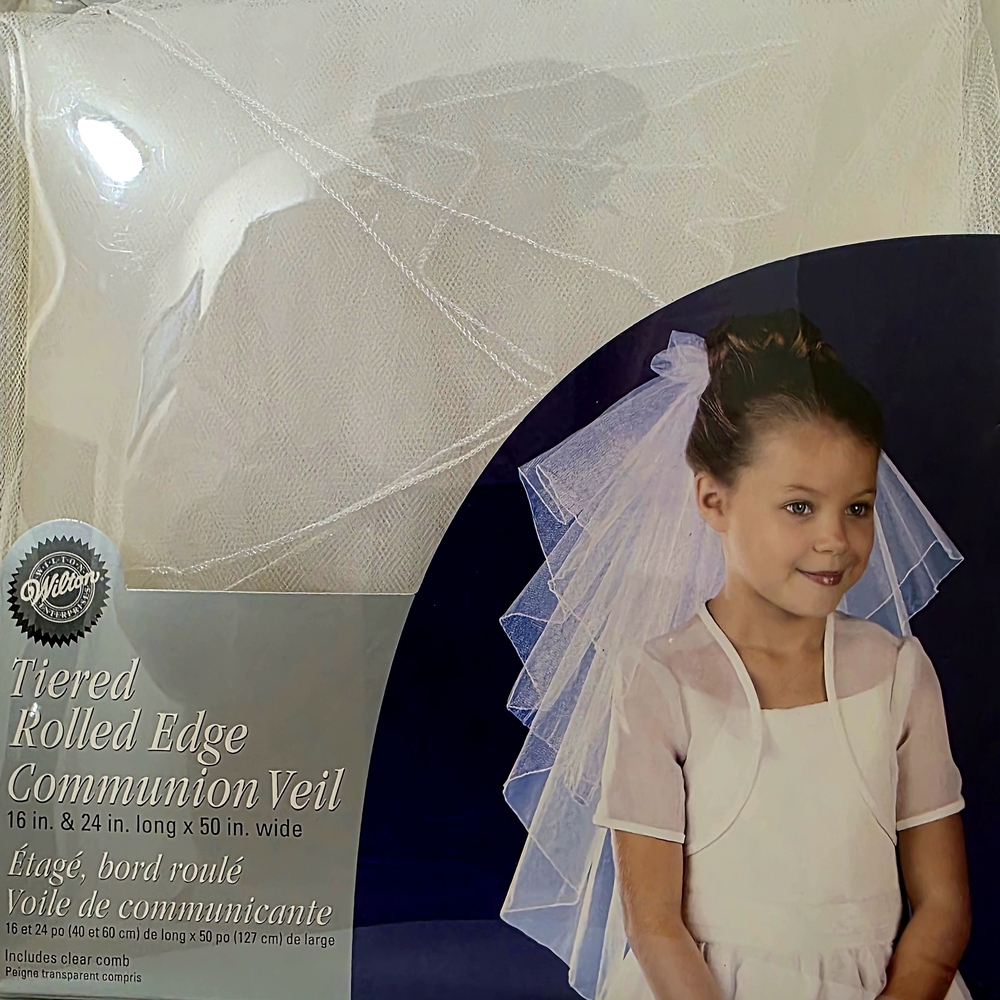 Wilton White Communion Veil for Kids